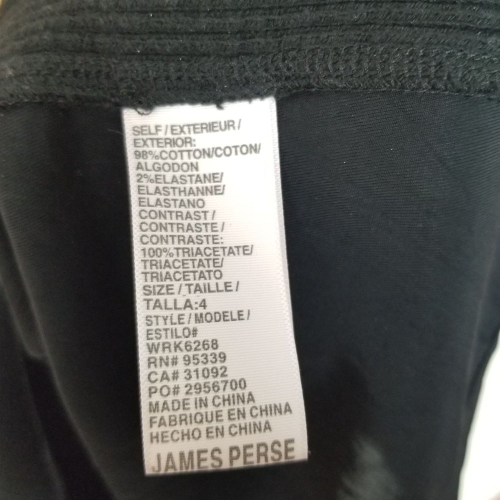 Standard James Perse Womens 4 Black Sleeveless Rib - Picture 6 of 9